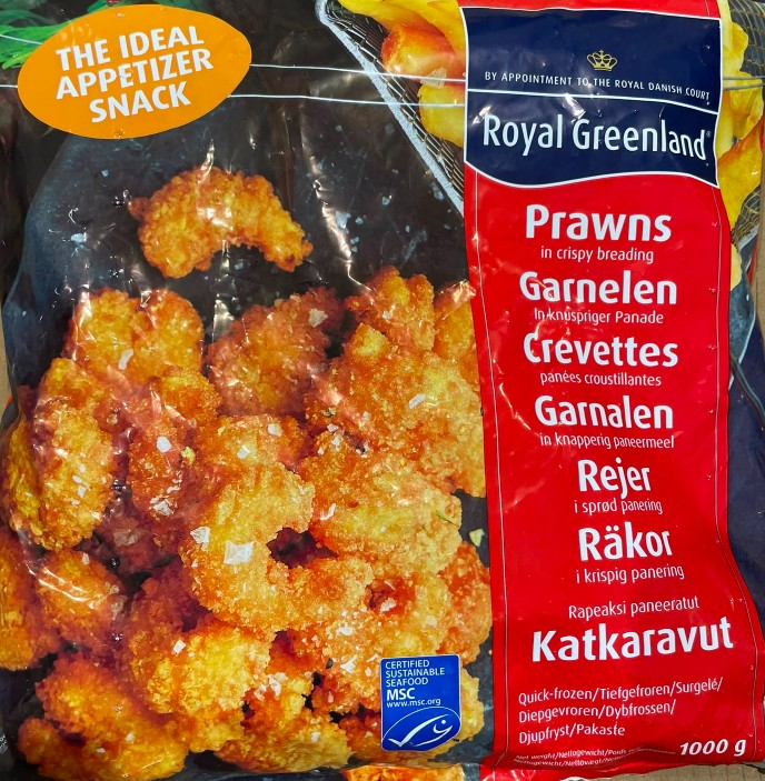 Royal Greenland Prawns in Crispy Breading, 1kg